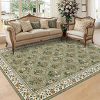 GarveeHome 8x10 Washable Large Living Room Rug Water Resistant Distressed by GarveeHome