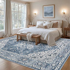 Area Rugs 9x12 Living Room Rug: Washable Rug Soft Vintage Boho Medallion Carpet - Image 4