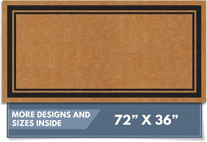 Barnyard Designs Natural Coco Coir Heavy Duty Backing Doormat by BarnyardDesigns