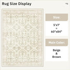 Area Rugs 5x7, Washable Rug, Stain Resistant 5x7 Area Rugs - Image 5