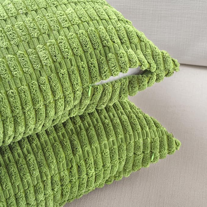 Fancy Homi 4 Packs Boho Lime Green Decorative Throw Pillow Covers 26x26 Inch - Image 3