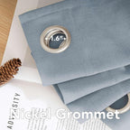 H.VERSAILTEX Living Room Linen Curtains Home Decorative Nickel Grommet Curtains - Image 5