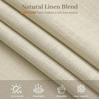 IVAPUPU Pinch Pleated Linen Curtains 90 Inches Long 2 Panels - Image 6