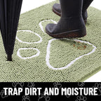 Smiry Dog Door Mat for Muddy Paws, Absorbent Dirt Trapper Non Slip Quick Dry - Image 2