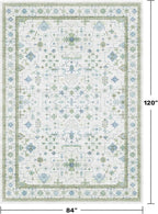 Hazo Haus Blue and Green Living Room Rug 7x10 - Image 2