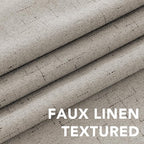 H.VERSAILTEX Linen Blackout Curtains Durable Thick Textured Linen Look 100% - Image 5