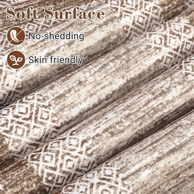 GarveeHome Modern Geometric Area Rug 5x7 Distressed Bordered Rug Washable Non - Image 4