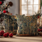 Rustic William Morris Inspired Autumn Forest Decor Throw Pillow Covers 18x18 - Image 6