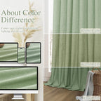 Guken 100% Blackout Linen Curtains 84 Inch Length 2 Panels Set - Image 7