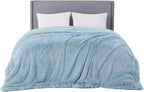 Bedsure GentleSoft Fluffy Light Blue King Size Blanket - Image 9
