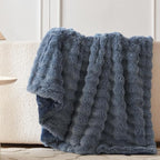 COOVA Faux Fur Throw Blanket for Couch, Cozy Soft and Fuzzy Plush Rabbit Fur - Image 4