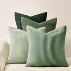 Topfinel Light Green Decorative Throw Pillow Covers Green Series, Winter Fluffy by Topfinel