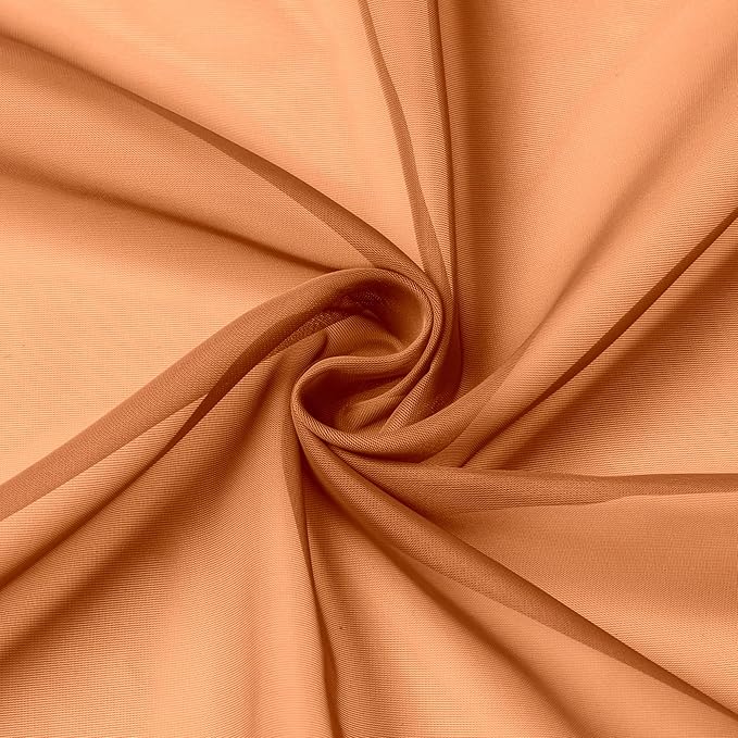 Aiyufeng Orange Sheer Curtains 96 Inches Long 2 Panels Set, Light Filtering - Image 8