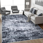 9x12 Area Rug Living Room Rug: Washable Modern Abstract Soft Thin Rug Indoor - Image 3
