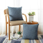 HPUK Linen Throw Pillow Covers Pack of 2, 18x18 Inch Accent Cushion Covers - Image 2