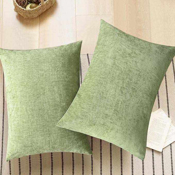 CaliTime Throw Pillow Covers Decorative 20 X 26 Inches Pack of 2 Cozy Chenille - Image 5