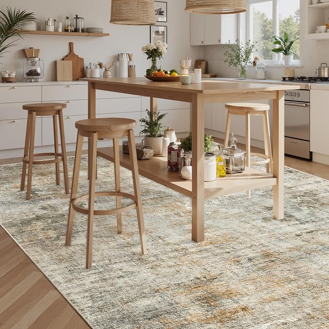 9x12 Area Rugs for Living Room, Non-Slip Machine Washable Vintage Rugs - Image 3