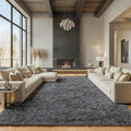 ONASAR Grey Area Rugs 9x12 Living Room, Soft Plush Thick Shaggy Big Floor Carpet by ONASAR