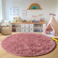 ONASAR Blush Round Rugs 6ft for Living Room Bedroom, Fluffy Circle Area Rug for by ONASAR