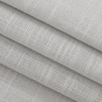 Linen Blend Grey Curtains for Living Room Back Tab Modern Farmhouse Semi Sheer - Image 6