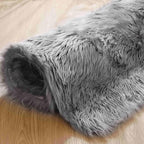 Goolela Grey Area Rug 8x10 Gray Fluffy Fuzzy Furry Rug - Image 8