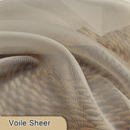 Lecloud Taupe Sheer Curtains 63 Inch Length 2 Panels, Airy & Breathable Solid - Image 8