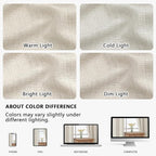 OVZME Natural Valance for Windows, Light Filtering Faux Linen Textured Small - Image 9