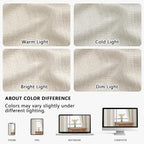 OVZME Natural Valance for Windows, Light Filtering Faux Linen Textured Small - Image 8