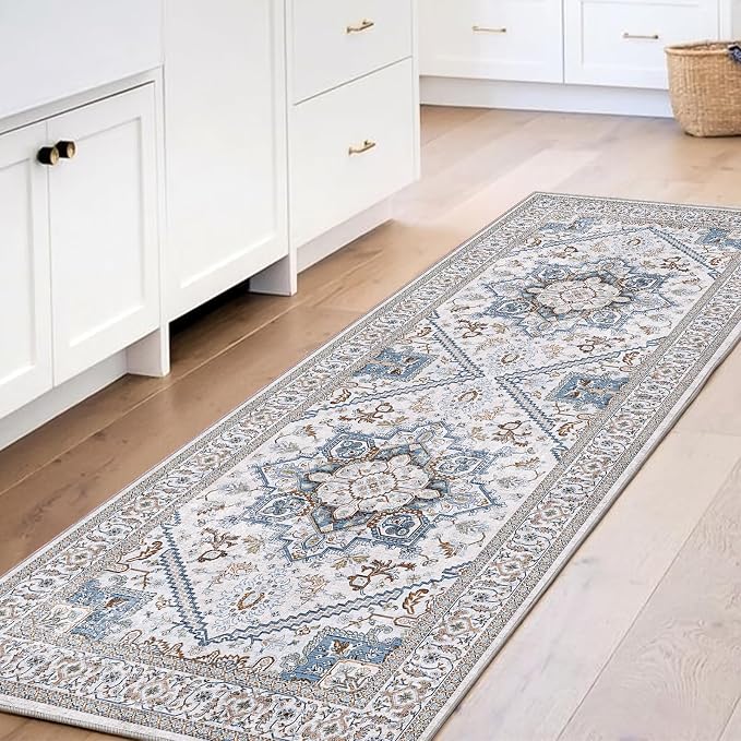 OPPODREAM Soft Entryway Rug 2x6, 2x6 Rug Runner, Neutral Washable Hallways by OPPODREAM