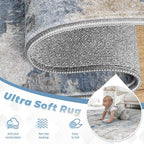 Area Rugs 8x10 for Living Room: Washable Rug Modern Abstract Neutral Soft - Image 4