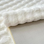 White Rabbit Plush Rug 2'x3', Fluffy Faux Fur Shaggy Area Rug - Image 5