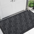 Smiry Front Door Mat Outside Entrance, Heavy Duty Sturdy Natural Rubber Doormat by Smiry