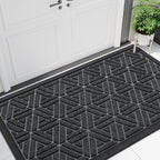 Smiry Front Door Mat Outside Entrance, Heavy Duty Sturdy Natural Rubber Doormat by Smiry