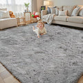 5x8 Feet Grey Fluffy Shag Area Rugs by Junhejiamei