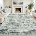 9x12 Area Rugs for Living Room Washable Rug: Anti-Skid Abstract Modern Living by Crority