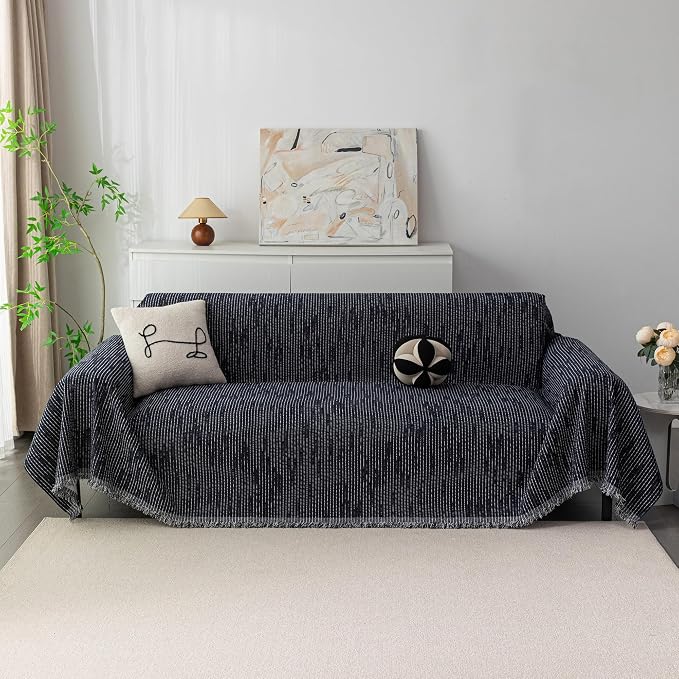 MYSKY HOME Couch Covers for 2 Cushion Couch Sectional Sofa, L Shape Sofa - Image 2