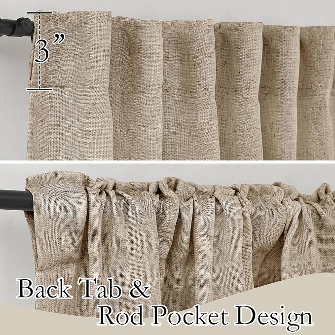 RYB HOME Long Linen Curtains 96 inches Long - Image 3
