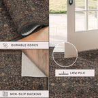 Vintage Washable Dark Brown Rugs - Image 5