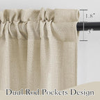 RYB HOME Swag Valances Short Linen Curtains - Image 2