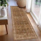 Washable Area Rug 2'6'' x 8' Vintage Traditional Persian Mat - Image 3