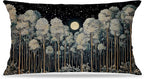 Rustic William Morris Inspired Night Forest Green Moon Pillow Covers 12x20 by Unknown