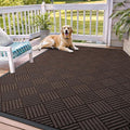 OLANLY Front Door Mat Outside Entrance 71x47, Heavy Duty Sturdy Natural Rubber by OLANLY