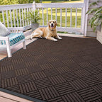OLANLY Front Door Mat Outside Entrance 71x47, Heavy Duty Sturdy Natural Rubber by OLANLY