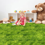 Green Tie-Dyed Rug for Living Room 6x9 Fluffy Area Rug Mat Bedside Throw Rug - Image 4