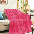 inhand Hot Pink Fleece Throw Blanket - Image 6