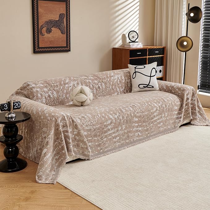MYSKY HOME Couch Covers for 3 Cushion Couch Sofa, Chenille L Shape Sectional - Image 2