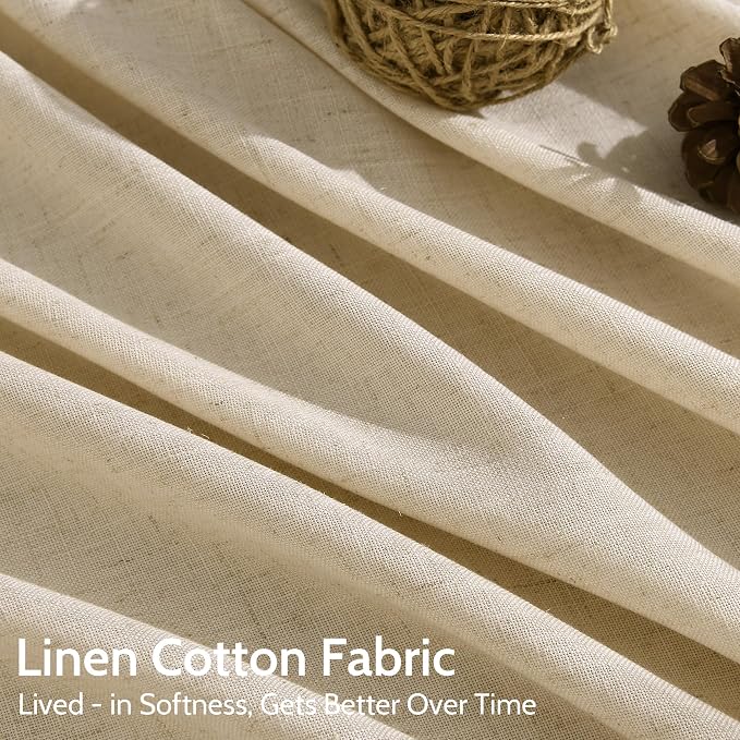 Tan Linen Curtains 96 Inches Long - Image 4