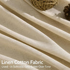 Nanspring Tan Linen Curtains 84 Inches Long - Image 4