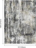 Latte&Fog 6x9 Area Rugs for Living Room Bedroom, Boho Non Slip Low Pile Carpet - Image 2
