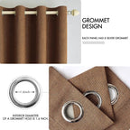 MIULEE 100% Blackout Linen Curtains - Image 4